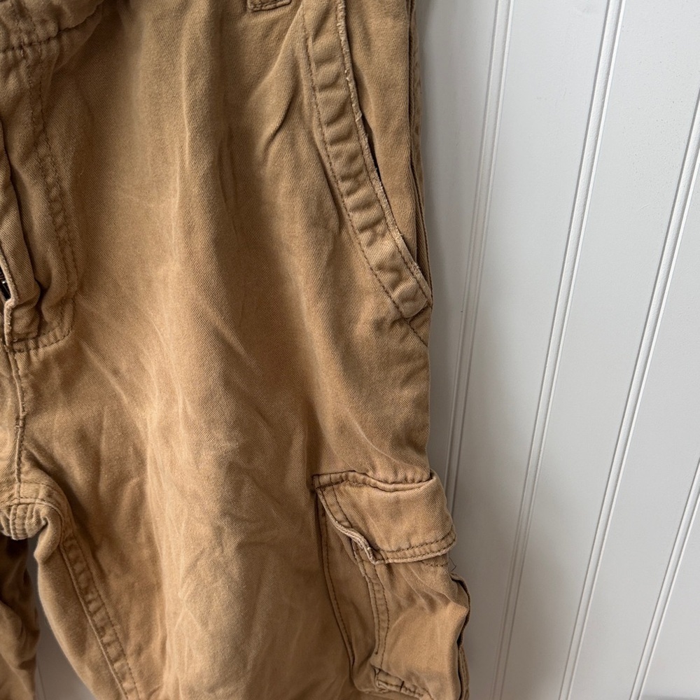(077)Aeropostale Men's Cargo Shorts in Khaki Brown - Picture 4 of 8